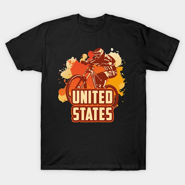 United States downhill biking T-Shirt by SerenityByAlex